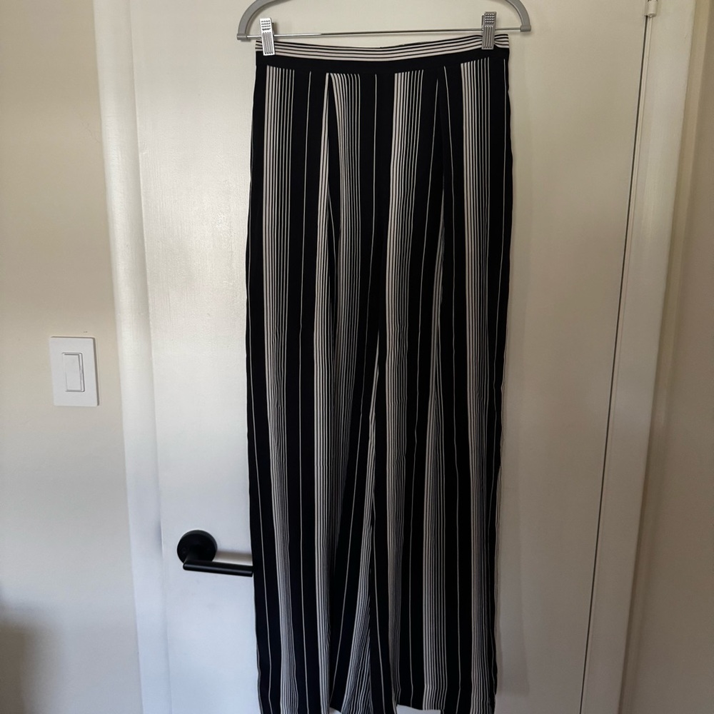 Zimmermann - Black and White Striped Wide-Leg Pants